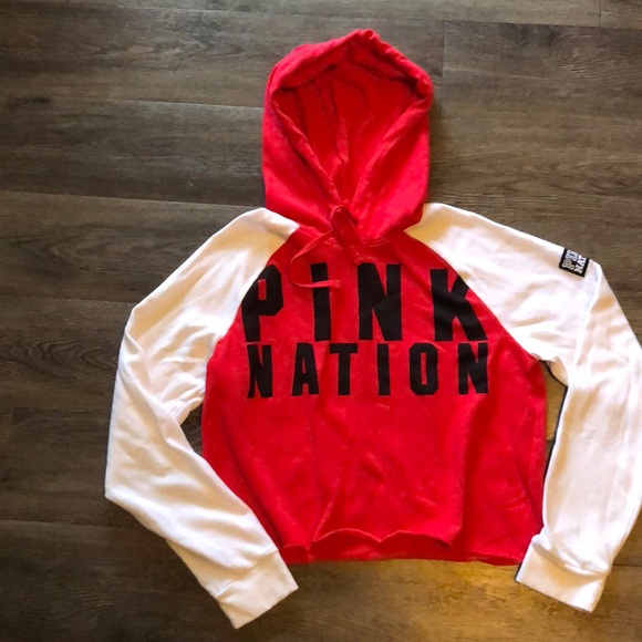 PINK Cropped hoodie - Picture 1 of 4